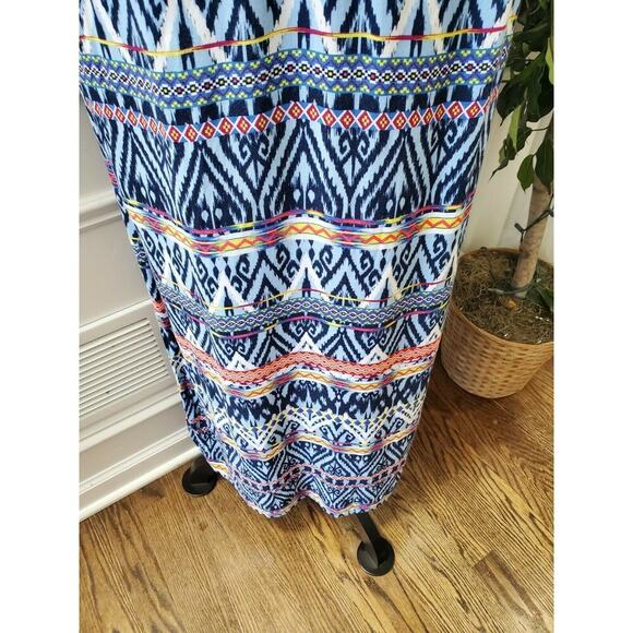 No Boundaries Women's Blue Rayon Scoop Neck Sleeveless Long Maxi Dress Size XL - Picture 4 of 12